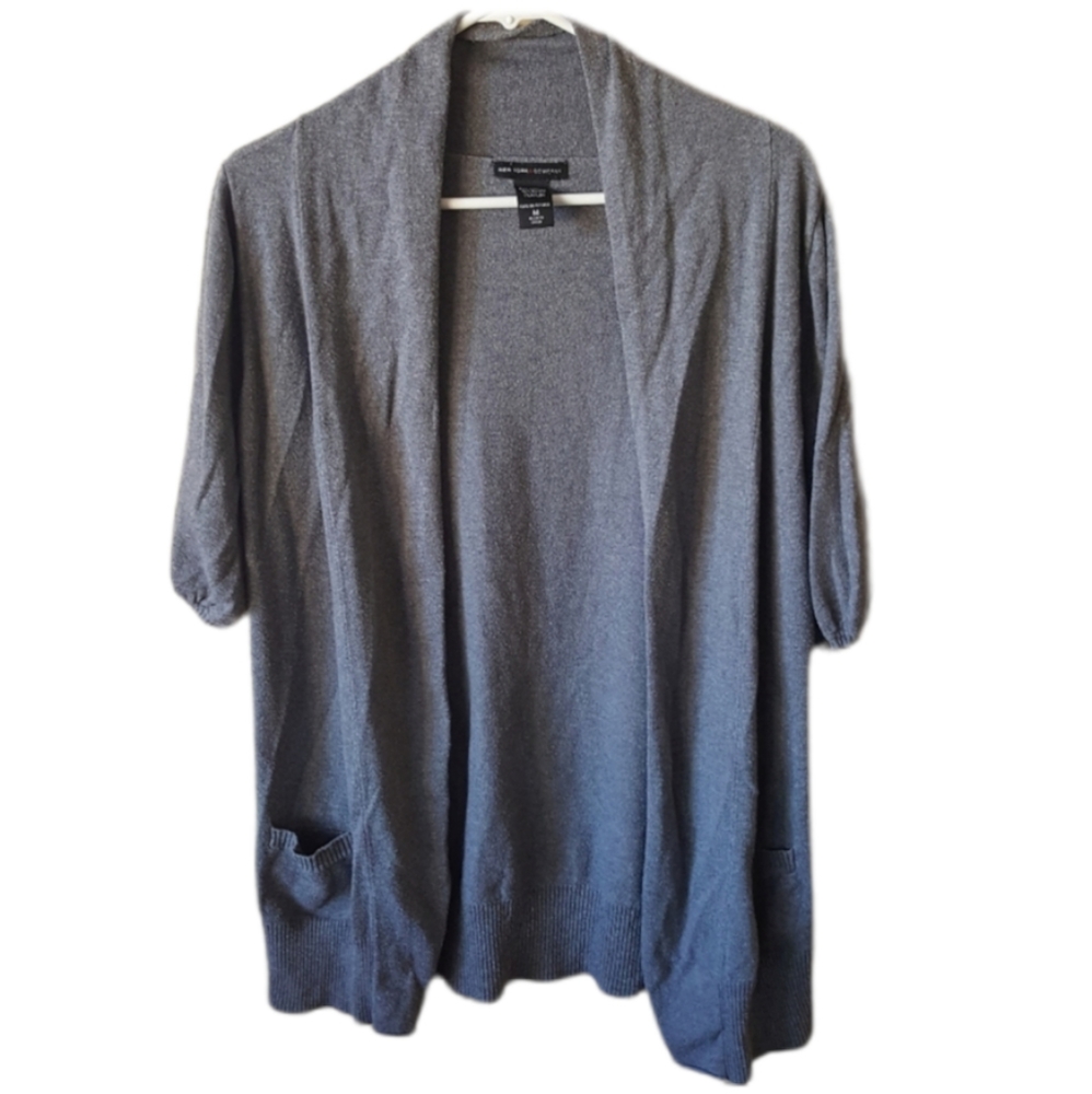 NY & Company Grey No Button Cardigan